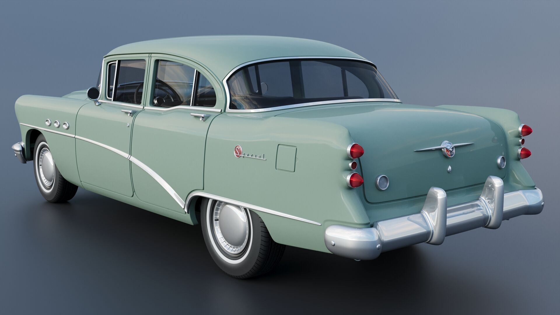 Buick Special 4-Door Sedan 1954 3D print model_4
