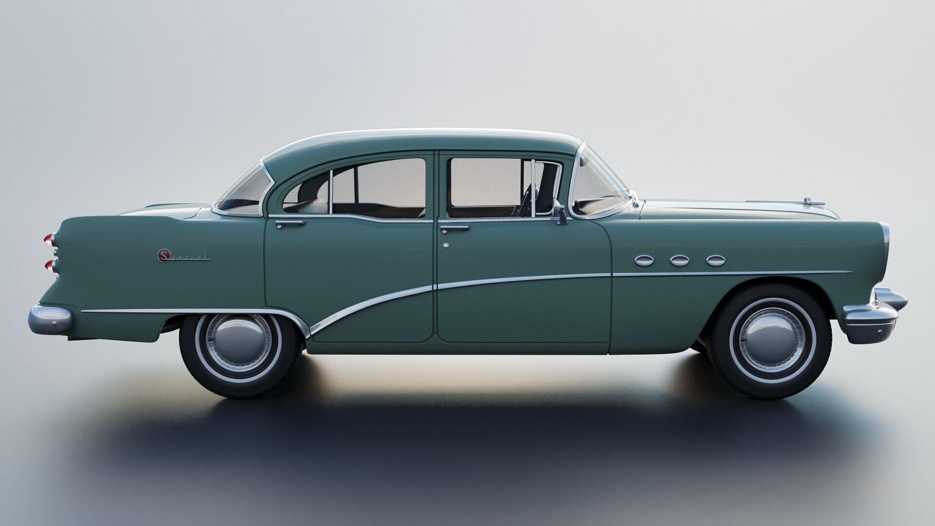Buick Special 4-Door Sedan 1954 3D print model_8