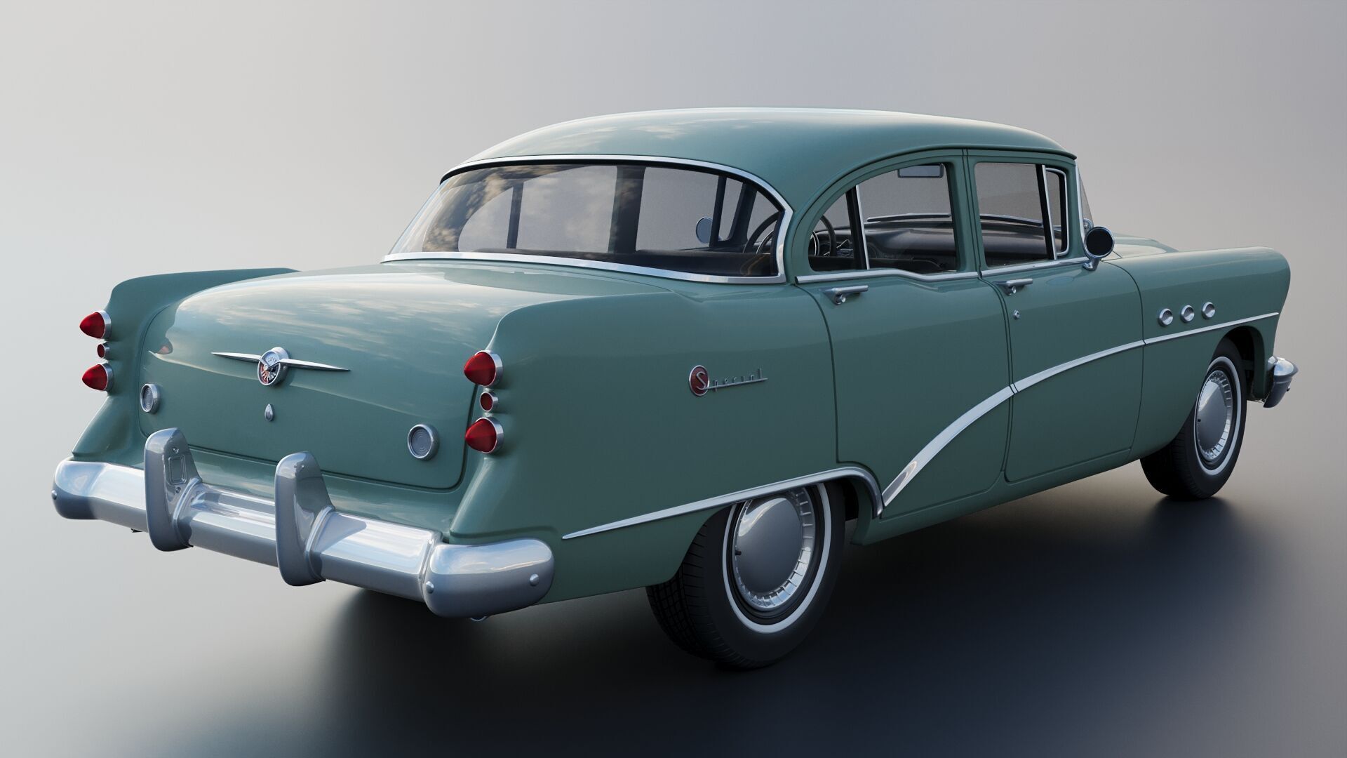 Buick Special 4-Door Sedan 1954 3D print model_6