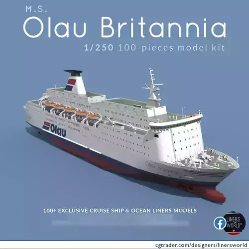 MS OLAU BRITANNIA ferry 1-250 100-pieces model kit