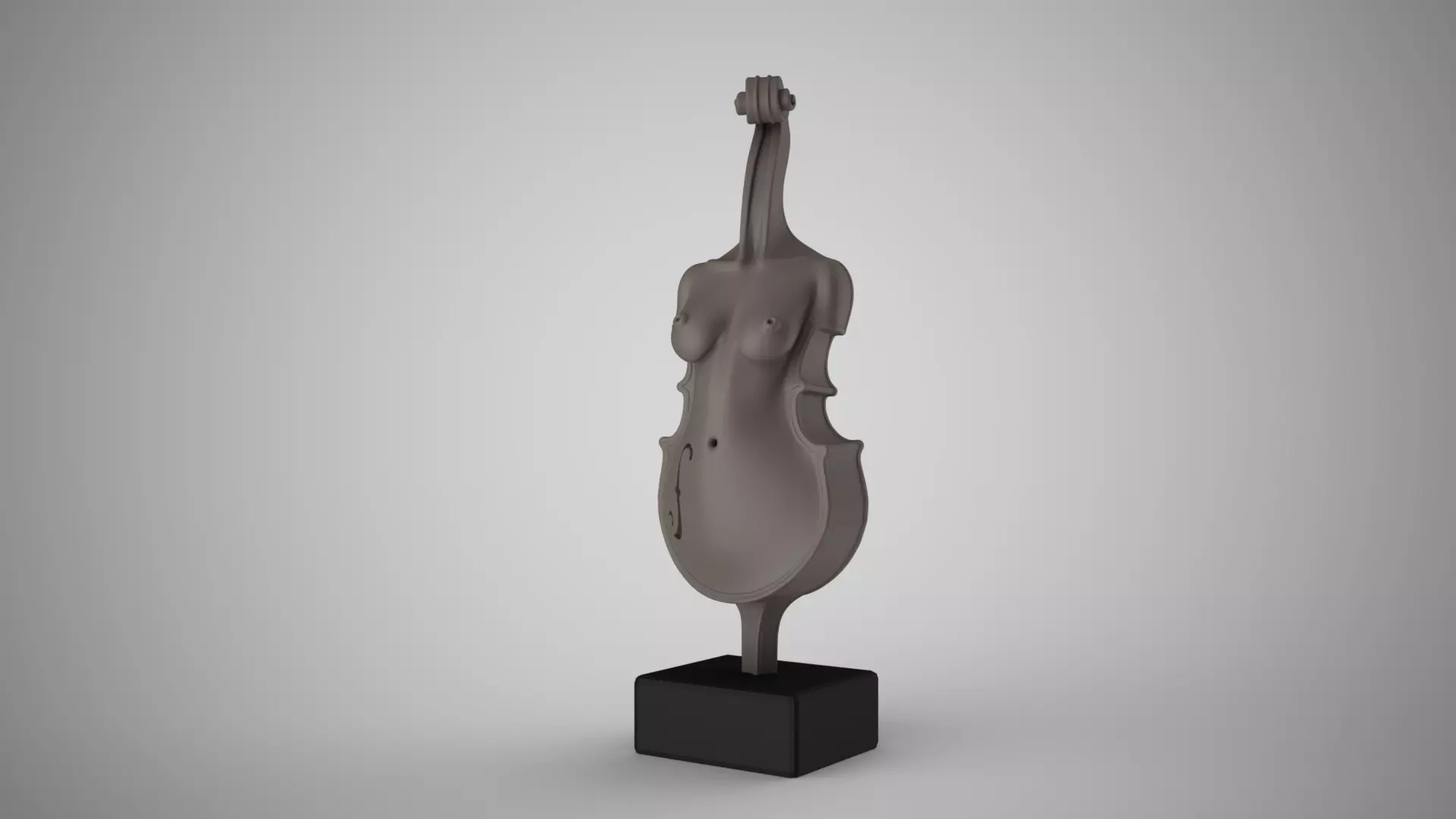 Abstract Violin Body 3D print model_0