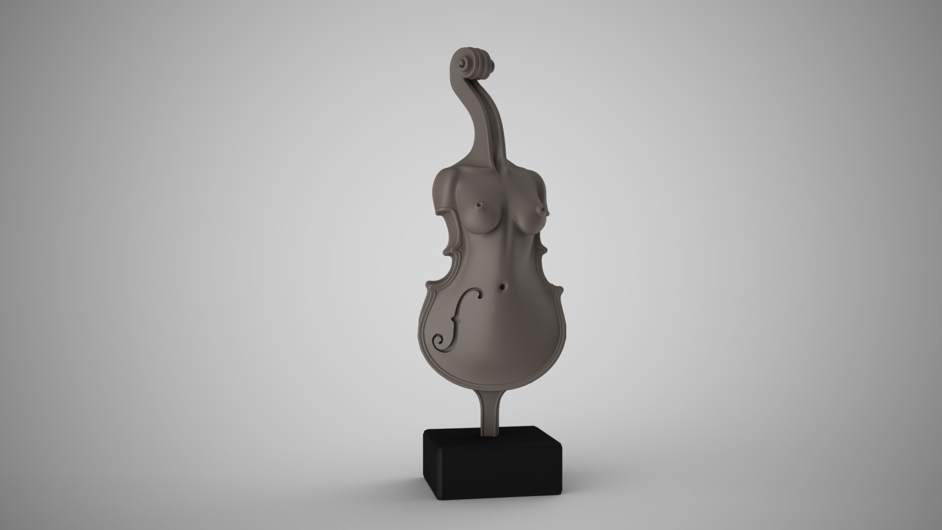 Abstract Violin Body 3D print model_5