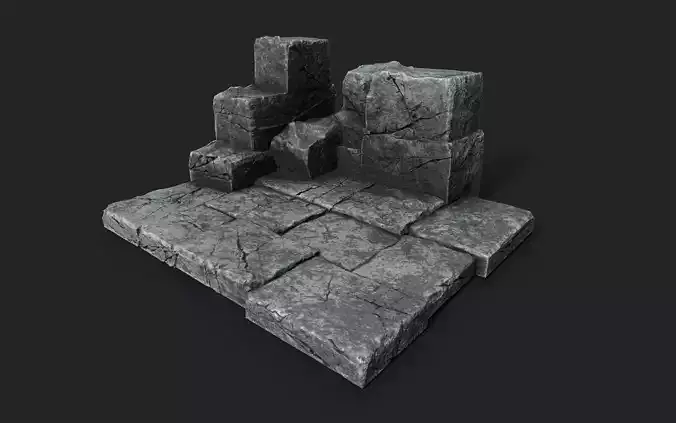 Old Ruin Low-poly 3D model