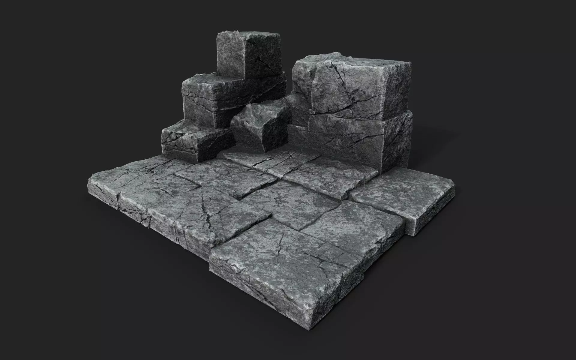 Old Ruin Low-poly 3D model