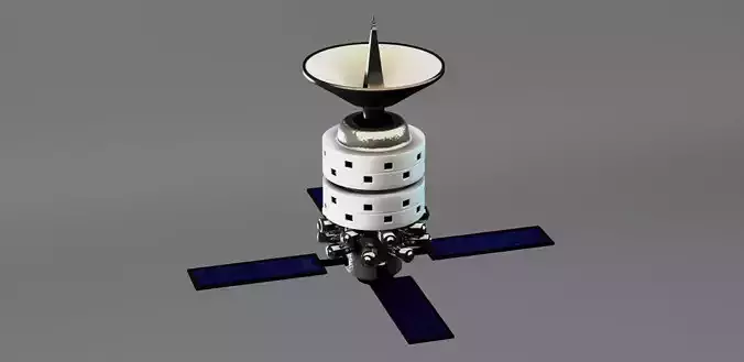 Explorer space station Low-poly 3D model
