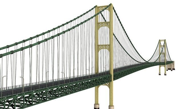 Mackinac Bridge 3D model