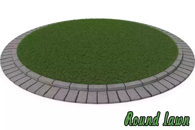 Grass brick wall with on top