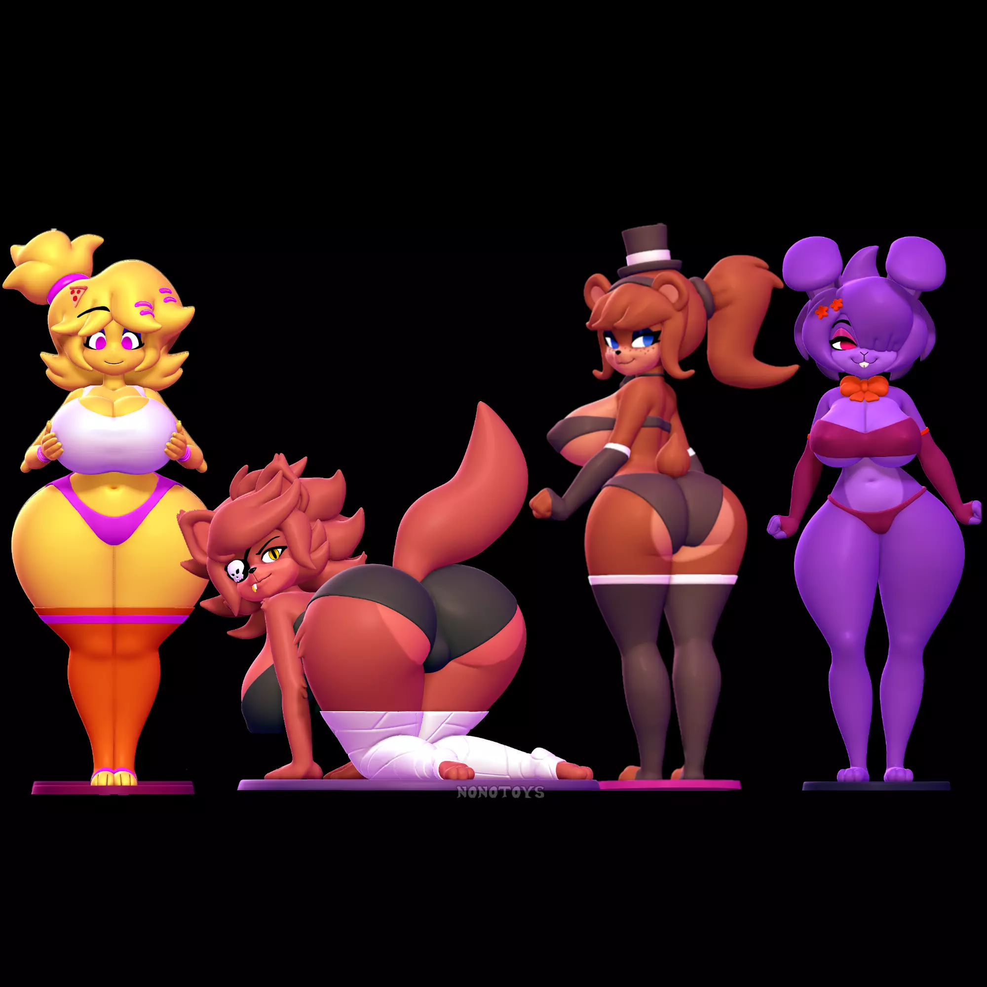  Frenni  Fexa Chiku Bonfie - Fap Nights At Frennis NSFW and SFW 3D print model_0