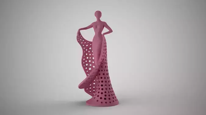 Abstract Veiled Dancer 3D print model