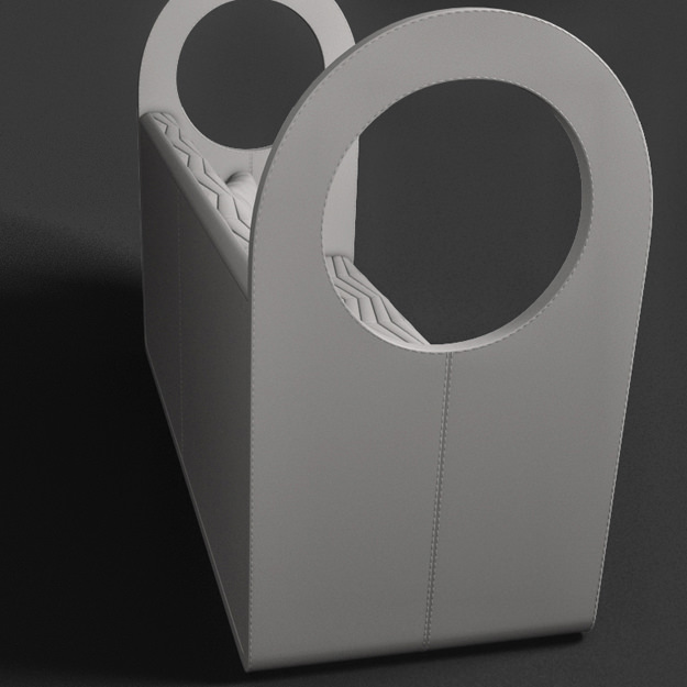 Couch sofa with pillows 3D model_2