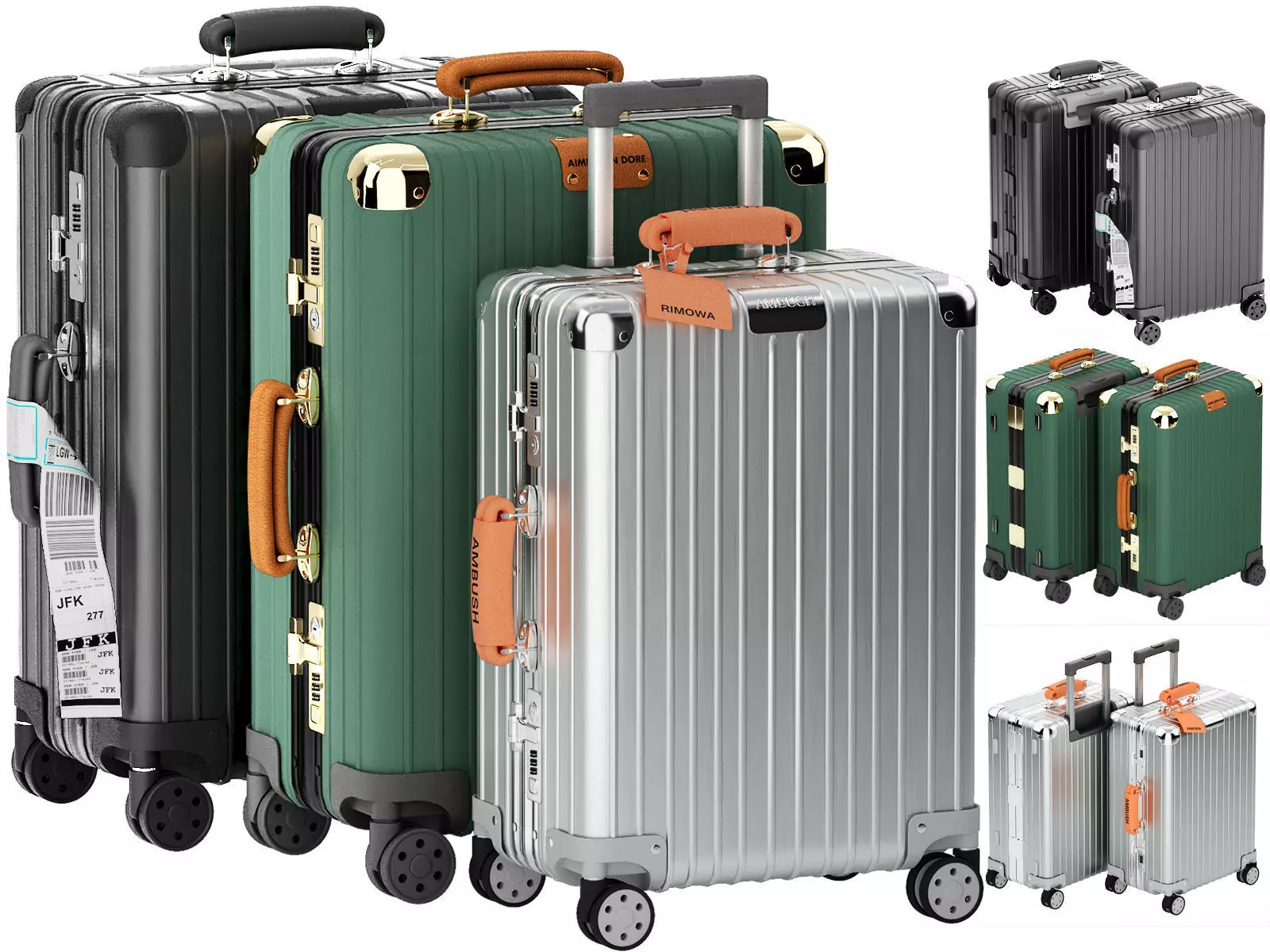 rimowa classic bags collection 3D model_0