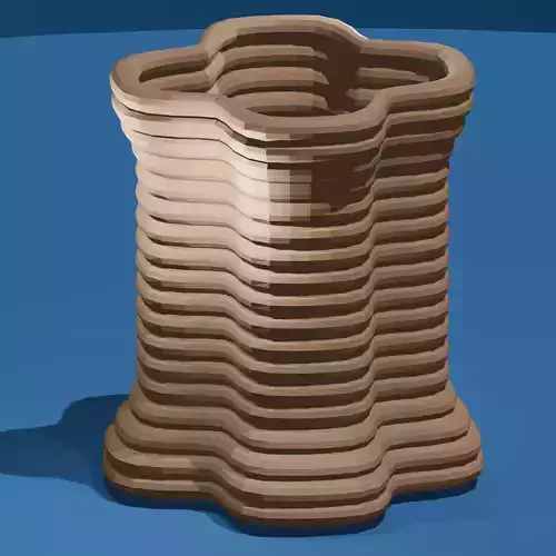 Ribbed Cloverleaf Vase