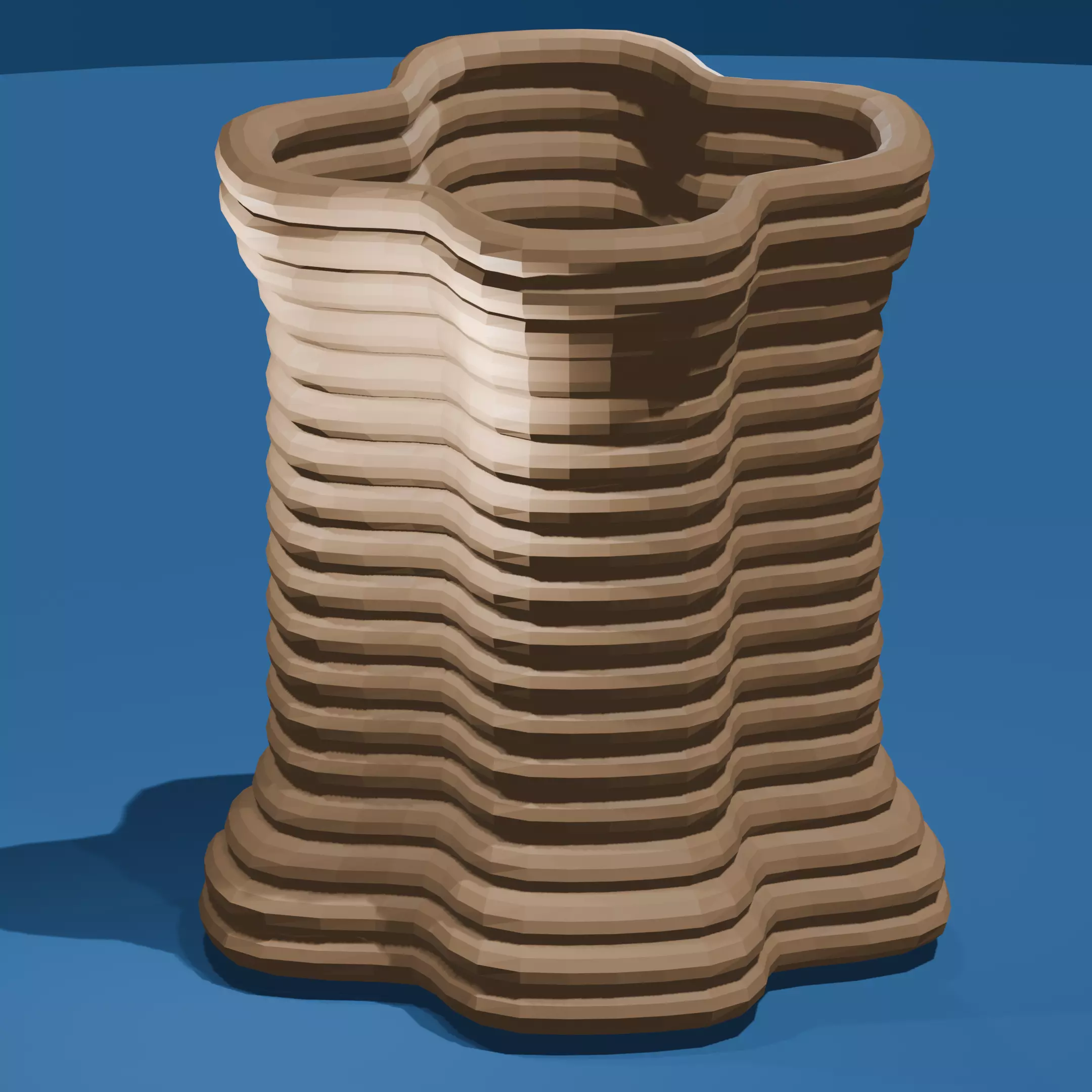 Ribbed Cloverleaf Vase 3D print model