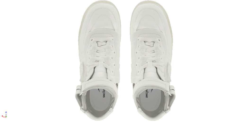 CDG x Nike Air Force 1 Mid Low-poly 3D model_5