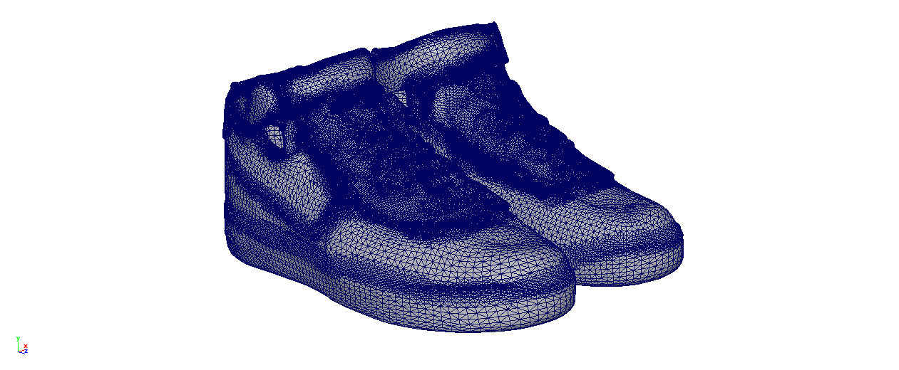 CDG x Nike Air Force 1 Mid Low-poly 3D model_2
