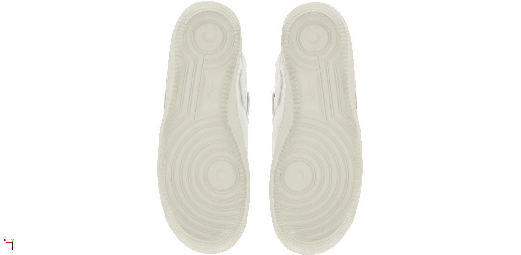 CDG x Nike Air Force 1 Mid Low-poly 3D model_6