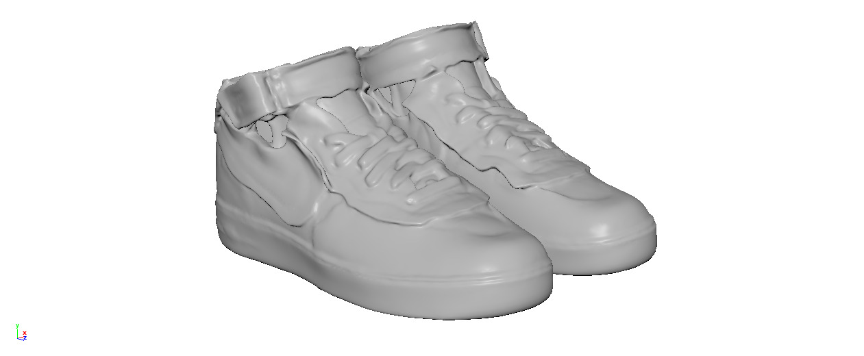 CDG x Nike Air Force 1 Mid Low-poly 3D model_1