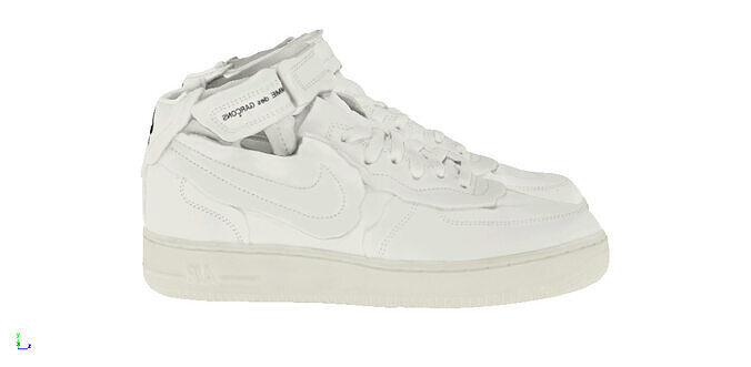 CDG x Nike Air Force 1 Mid Low-poly 3D model