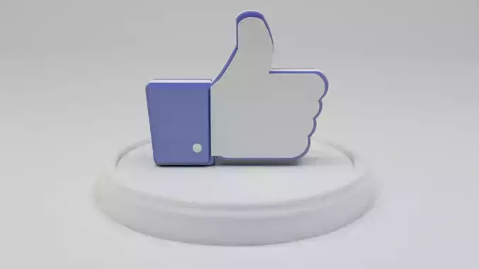 Facebook like  3D model