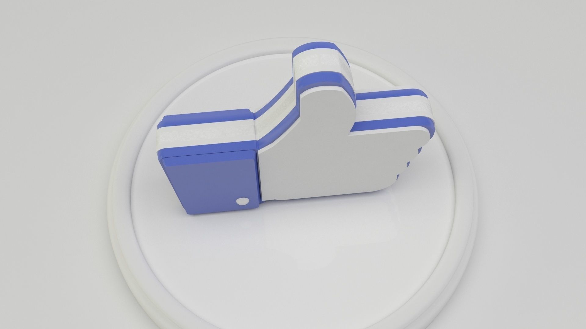 Facebook like  3D model_1