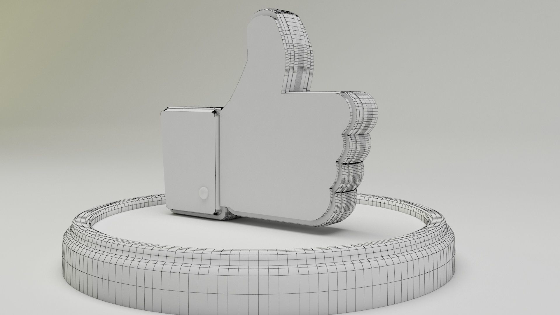 Facebook like  3D model_3