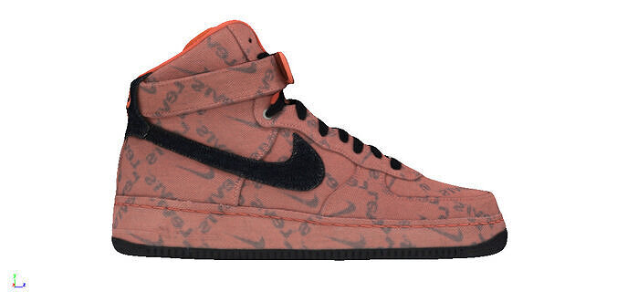 Levis x Nike Air Force 1 High Low-poly 3D model