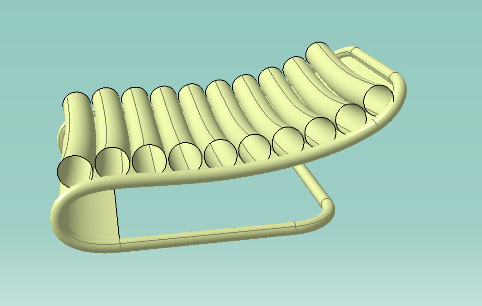 Chair Low-poly 3D model_2