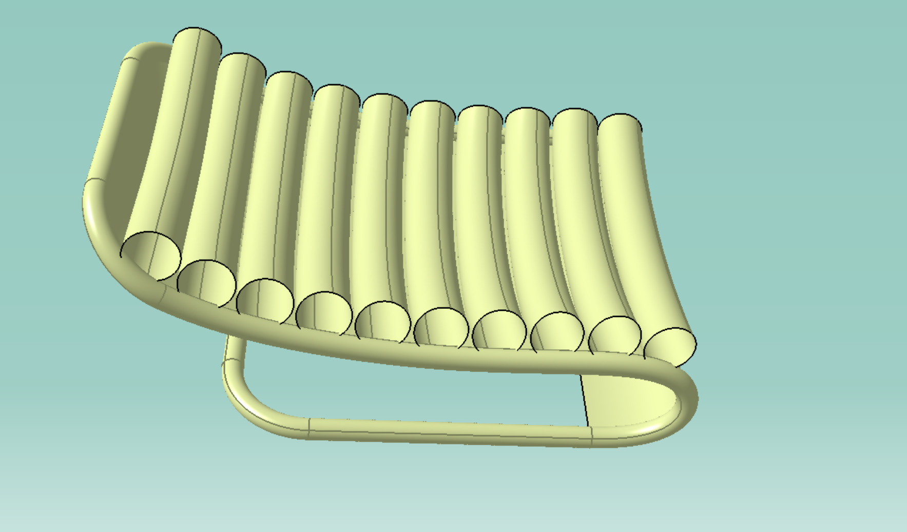 Chair Low-poly 3D model_1