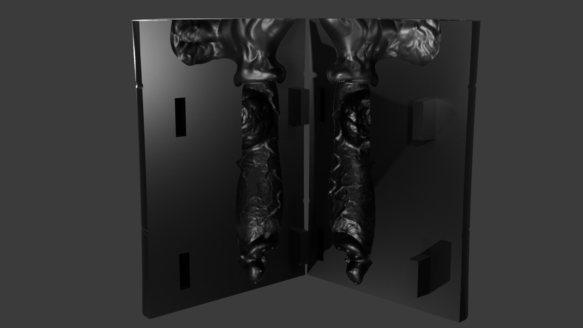 Print Ready Hellhound Dog Penis Toy Mold 3D print model_6