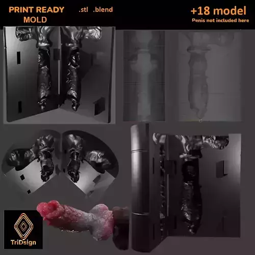 Print Ready Hellhound Dog Penis Toy Mold