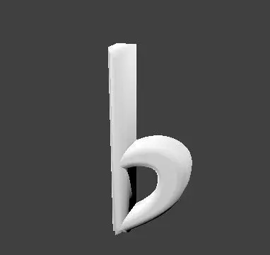 Flat music symbol Free 3D model_0