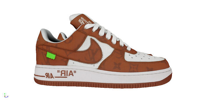 Louis Vuitton x Nike Air Force 1 low 1 Low-poly 3D model