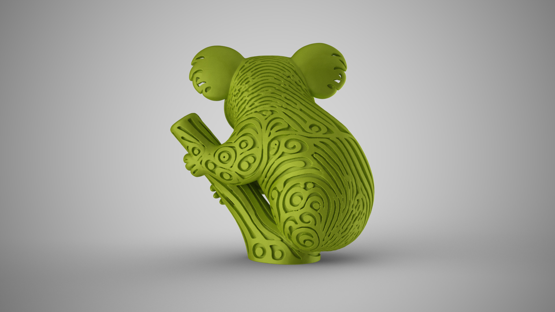 Koala Carving Decor 3D print model_6
