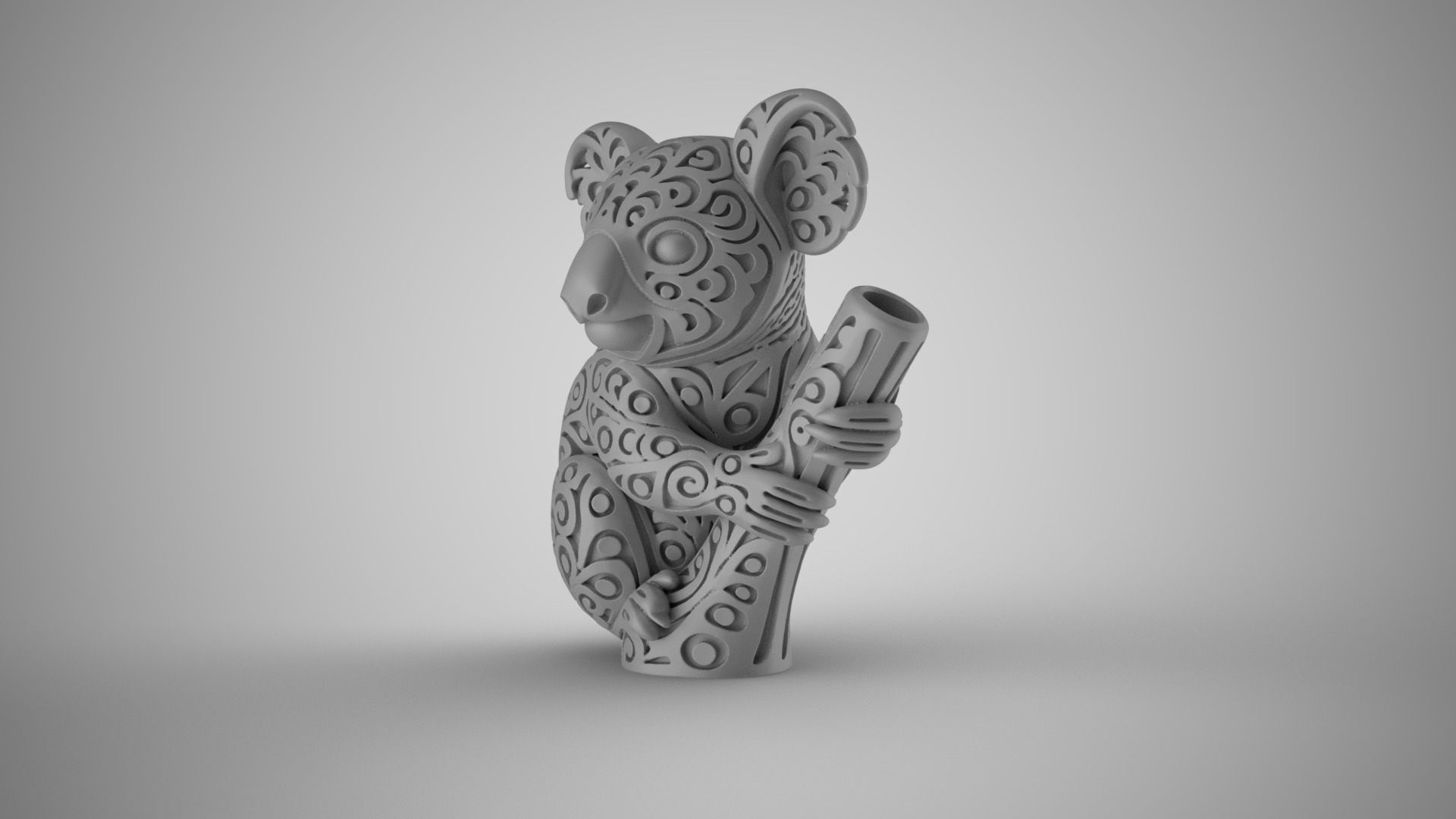 Koala Carving Decor 3D print model_1