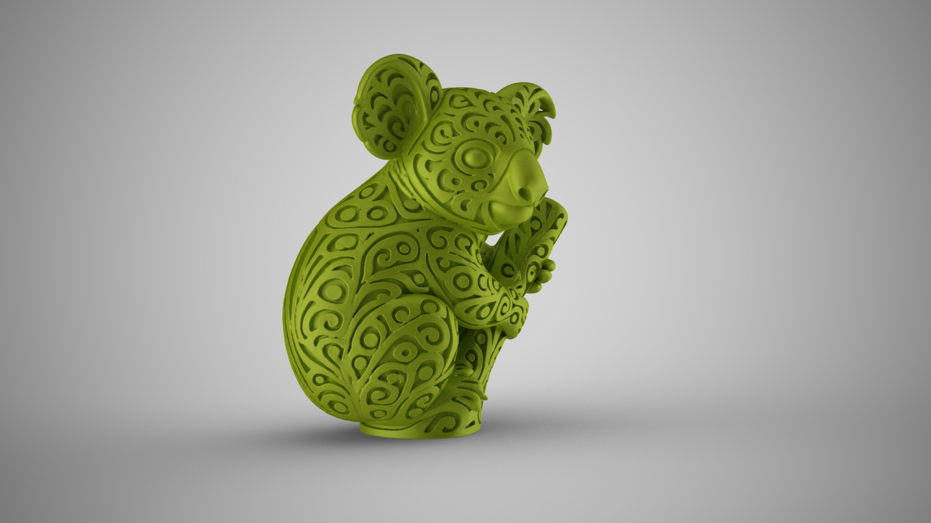 Koala Carving Decor 3D print model_3