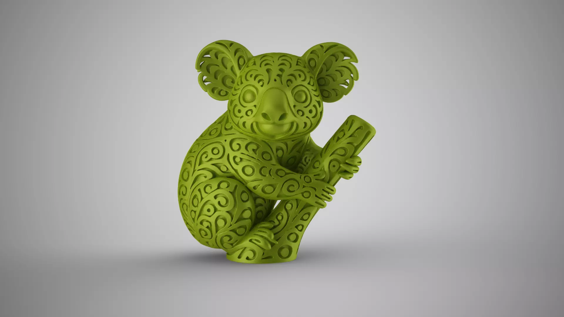 Koala Carving Decor 3D print model_0