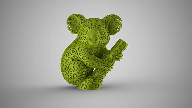 Koala Carving Decor 3D print model