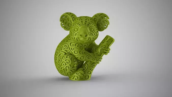 Koala Carving Decor 3D print model