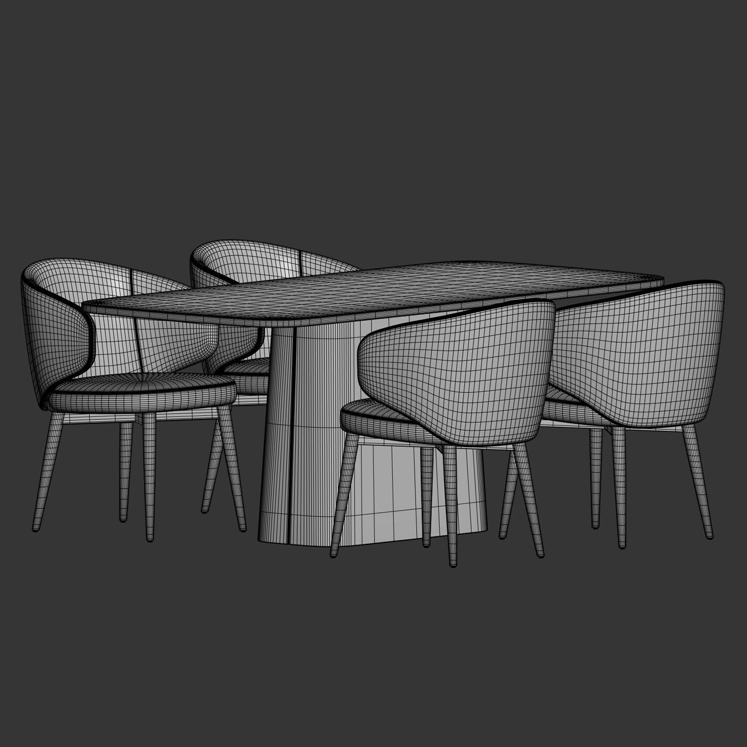 Dining Set 31 3D model_4