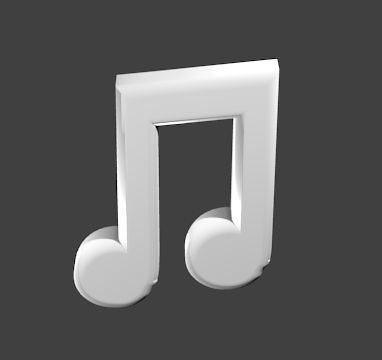 eighth notes in music Free 3D model