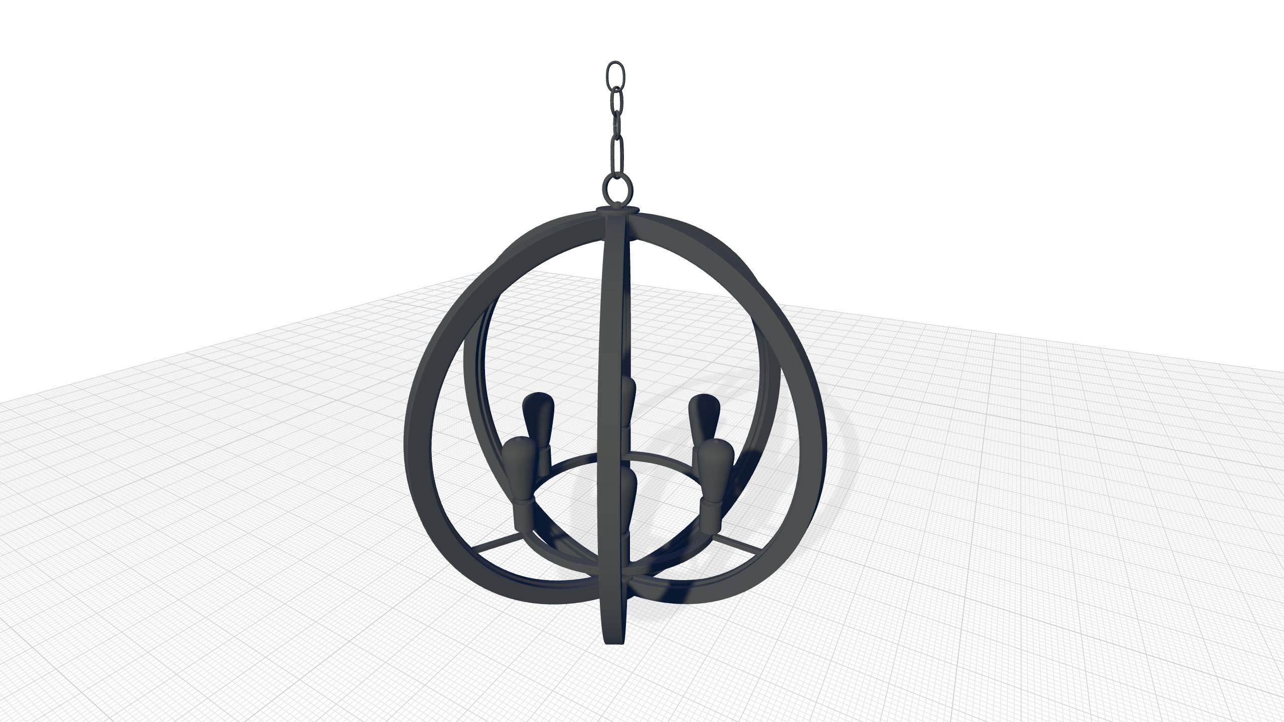 Cylvia Ceilling Light Chandeliers 3D model_1