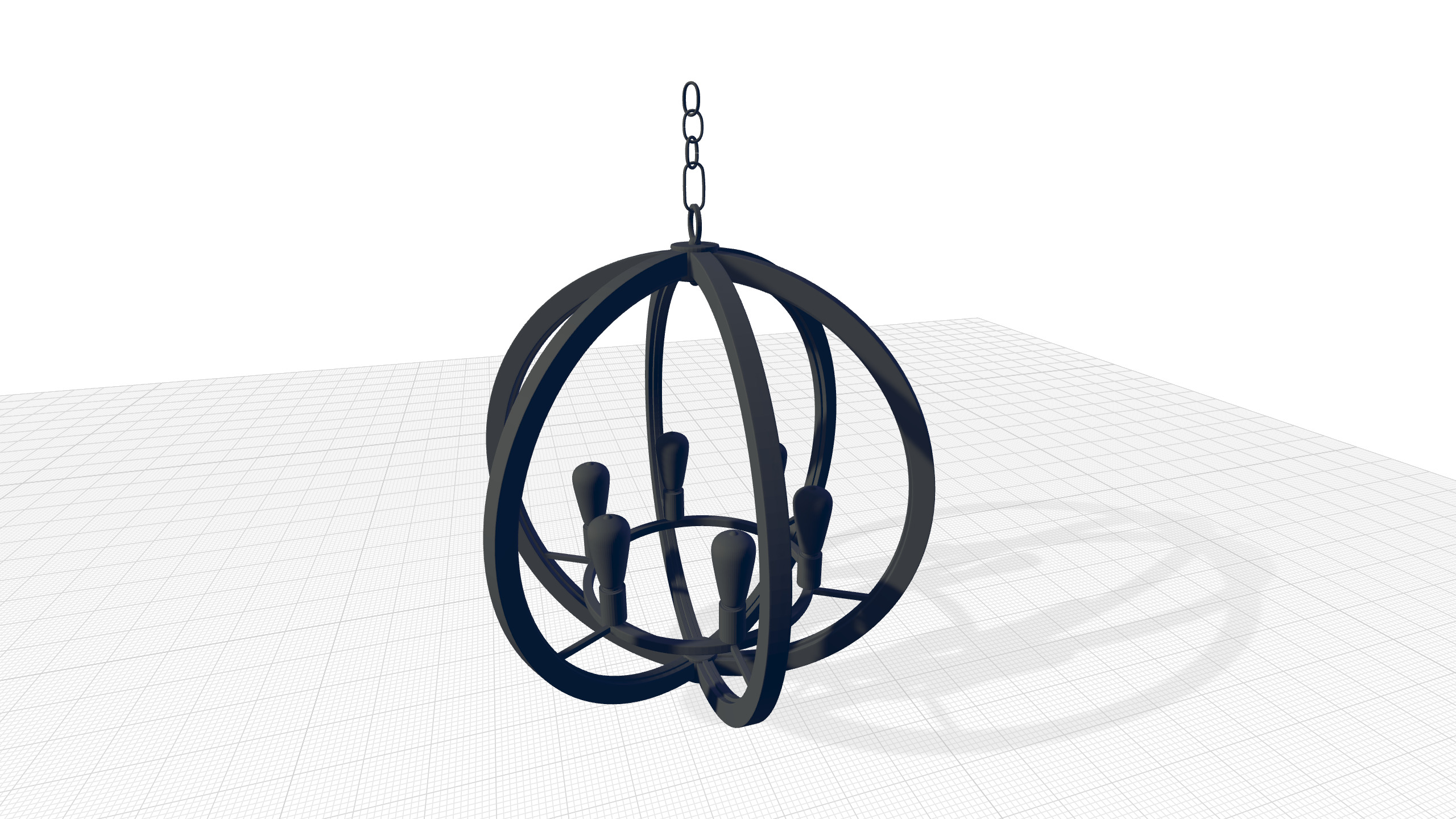 Cylvia Ceilling Light Chandeliers 3D model_2