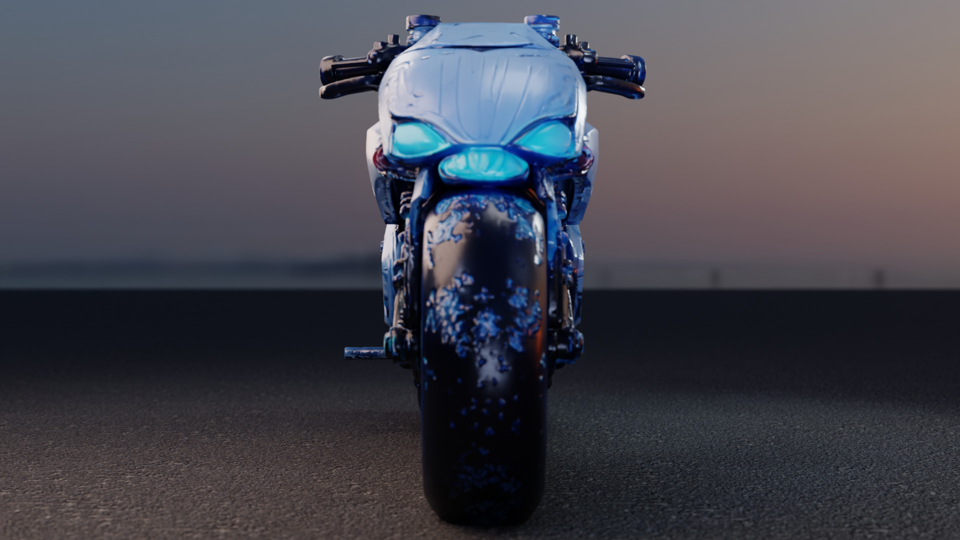 NovaBlade Futuristic Motorcycle 3D Model 3D model_17