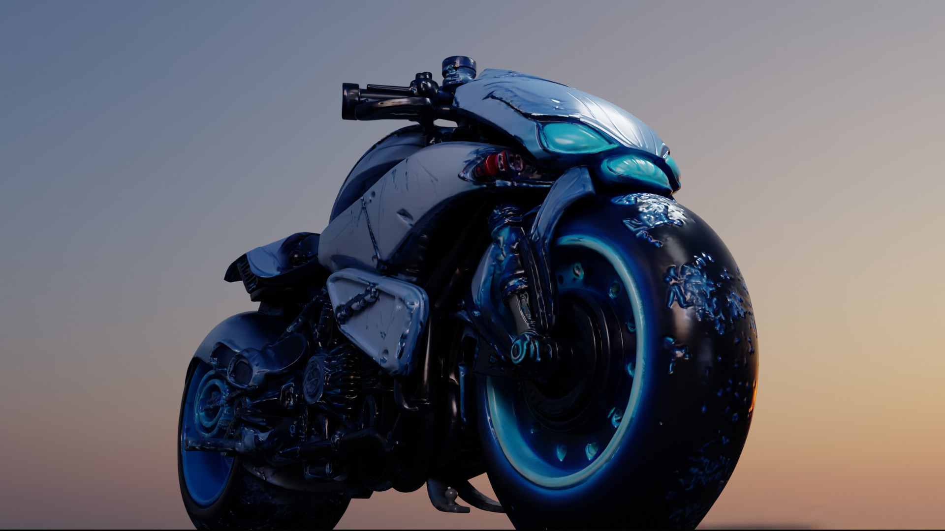 NovaBlade Futuristic Motorcycle 3D Model 3D model_20