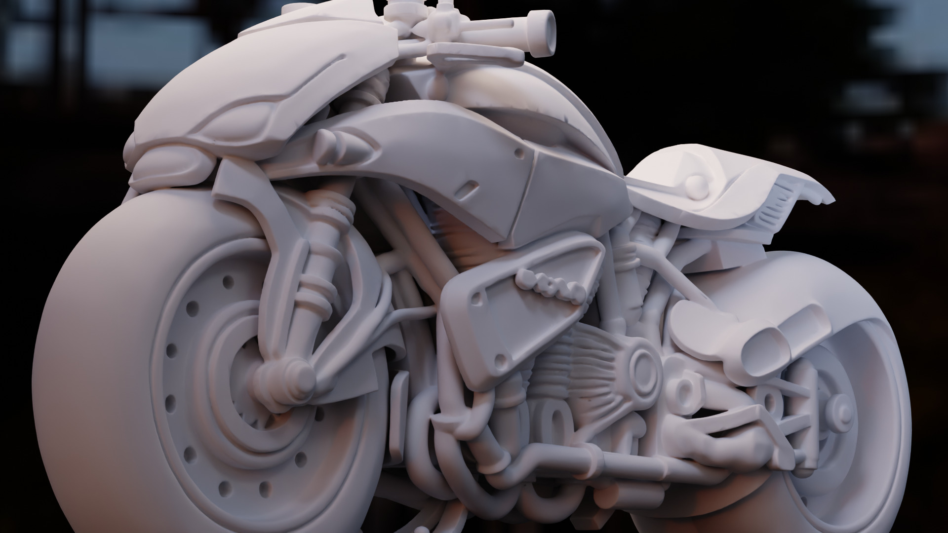 NovaBlade Futuristic Motorcycle 3D Model 3D model_13