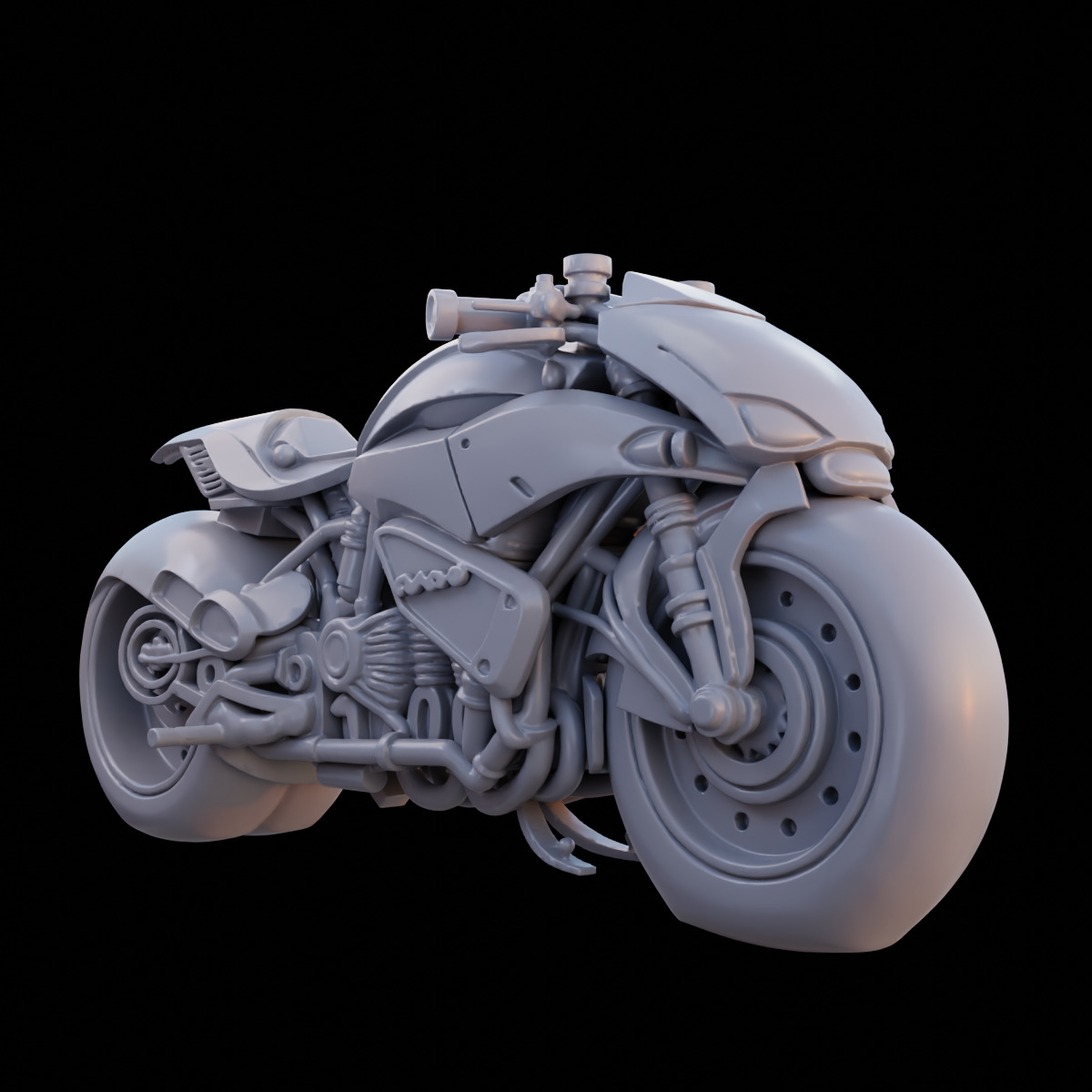 NovaBlade Futuristic Motorcycle 3D Model 3D model_12