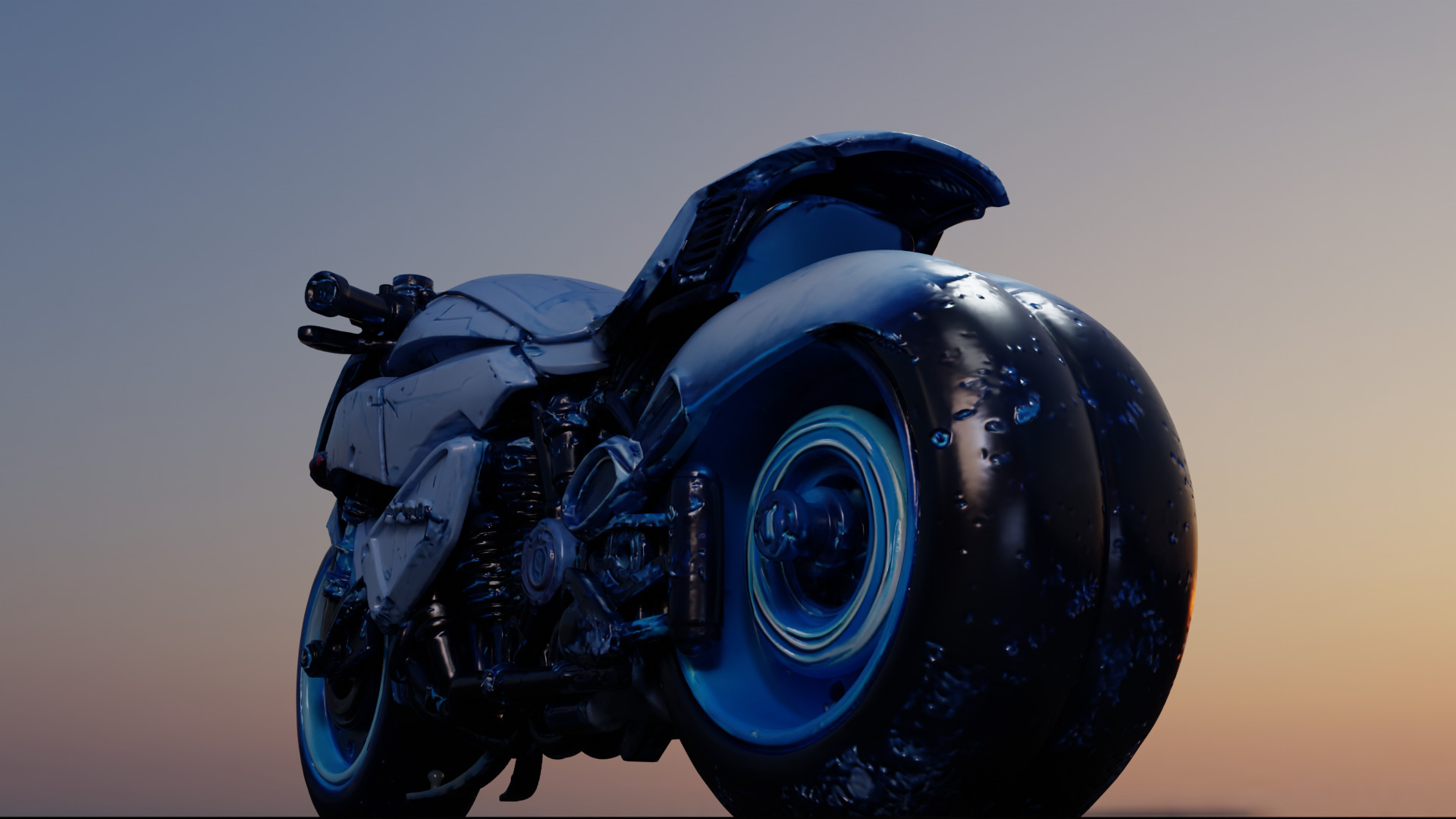NovaBlade Futuristic Motorcycle 3D Model 3D model_21