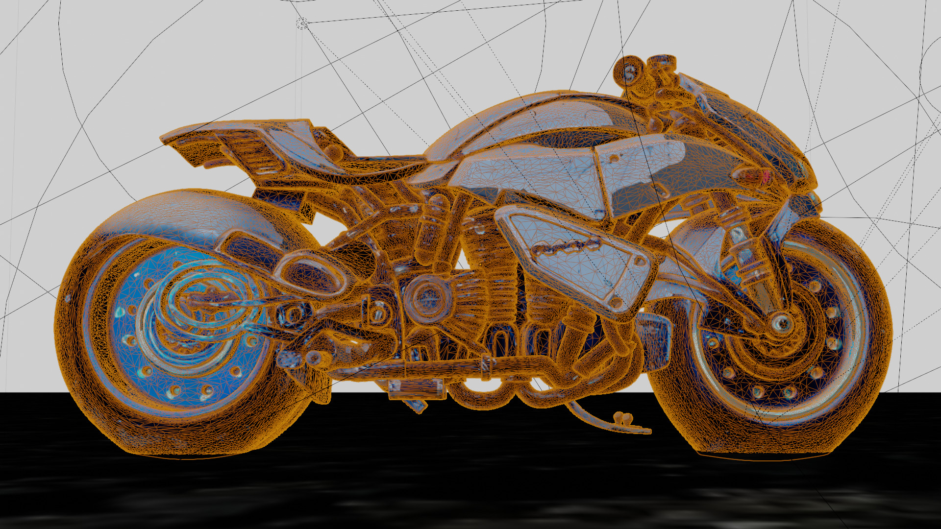 NovaBlade Futuristic Motorcycle 3D Model 3D model_3