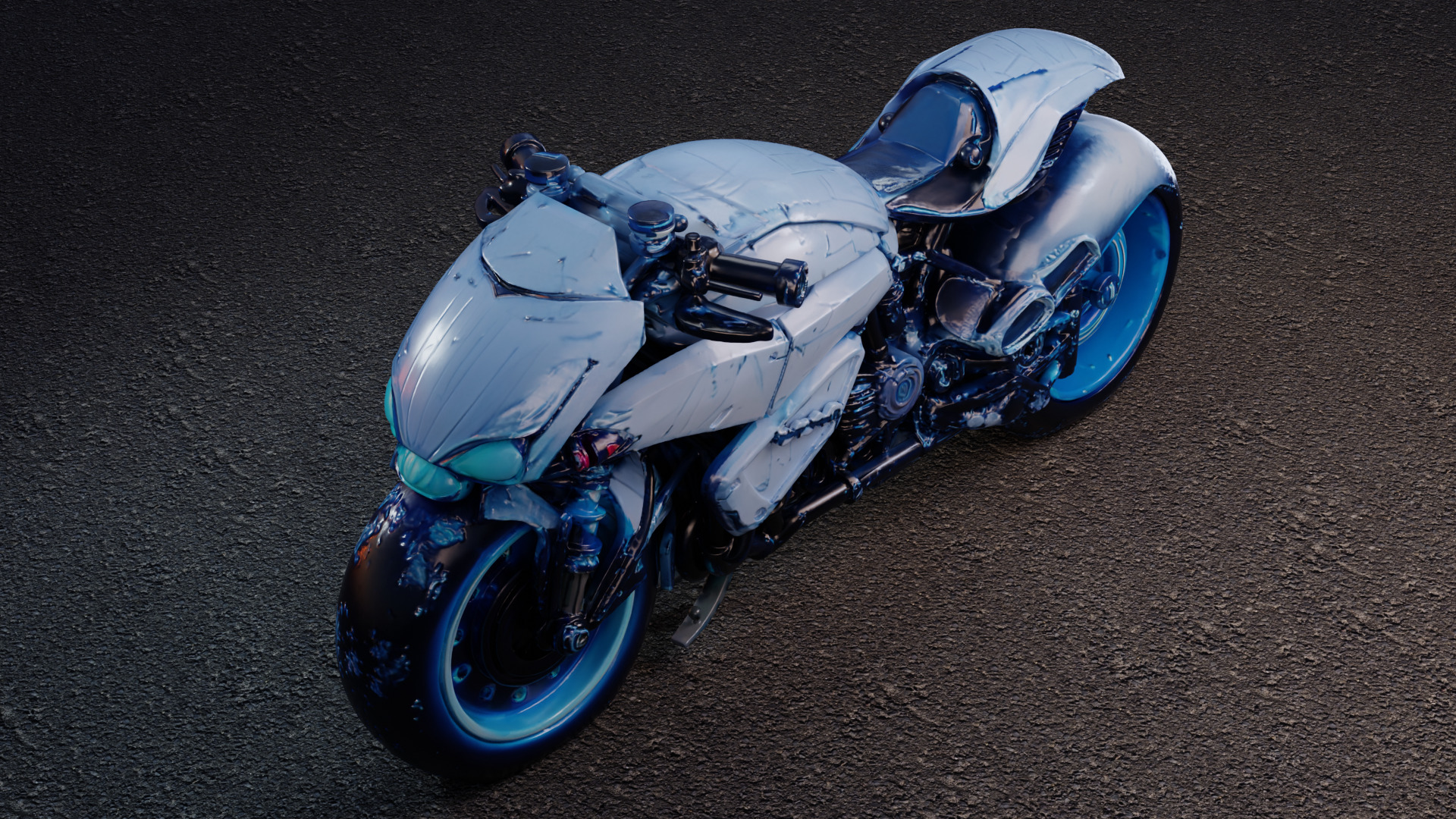 NovaBlade Futuristic Motorcycle 3D Model 3D model_19