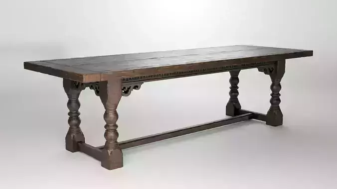 Old dining table 3D model